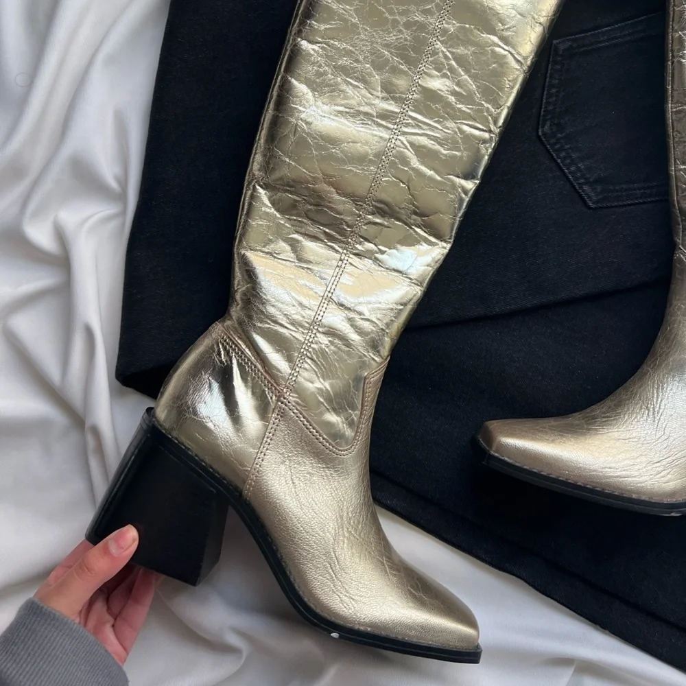 Vince Camuto Gold Sangeti Boots 👢